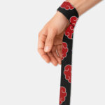 Zoku Naruto Akatsuki Cloud Lifting Straps Wrist Support (Black, Red)